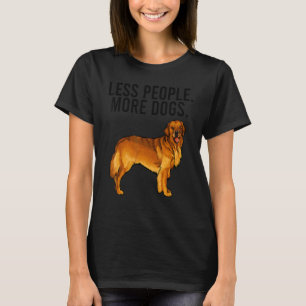Less People More Dogs Golden Retriever Introvert T-Shirt