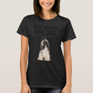 Less People More Dogs Lhasa Apsos Introvert T-Shirt