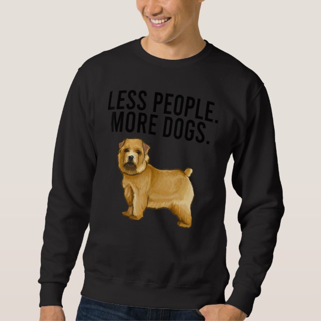 Less People More Dogs Norwich Terrier Introvert Sweatshirt (Front)