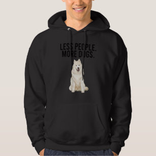 Less People More Dogs Samoyed Introvert Hoodie