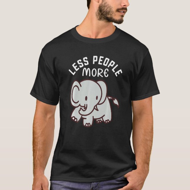Less People More Elephants I Little Elephant I Kid T-Shirt (Front)