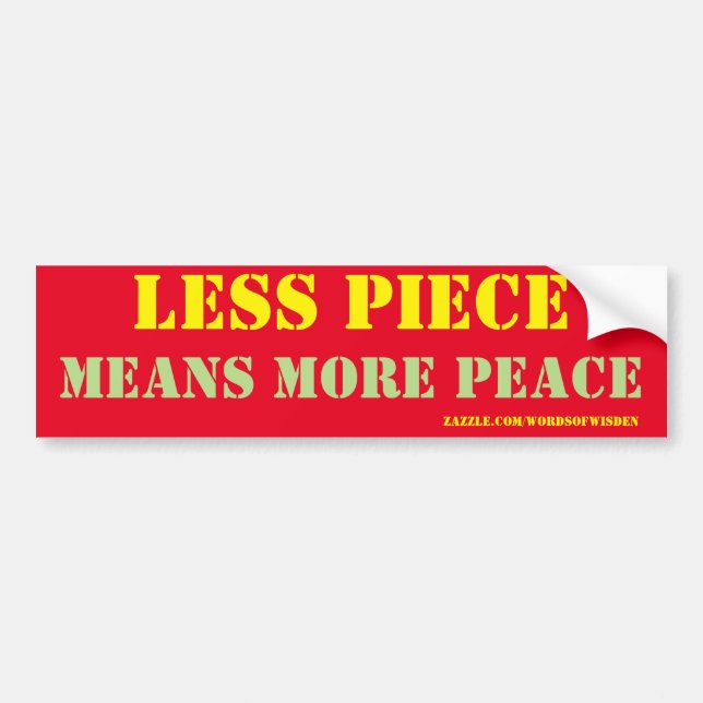less piece bumper sticker (Front)