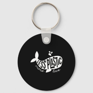 Less Plastic More Love Recycle Awareness Earth Day Key Ring