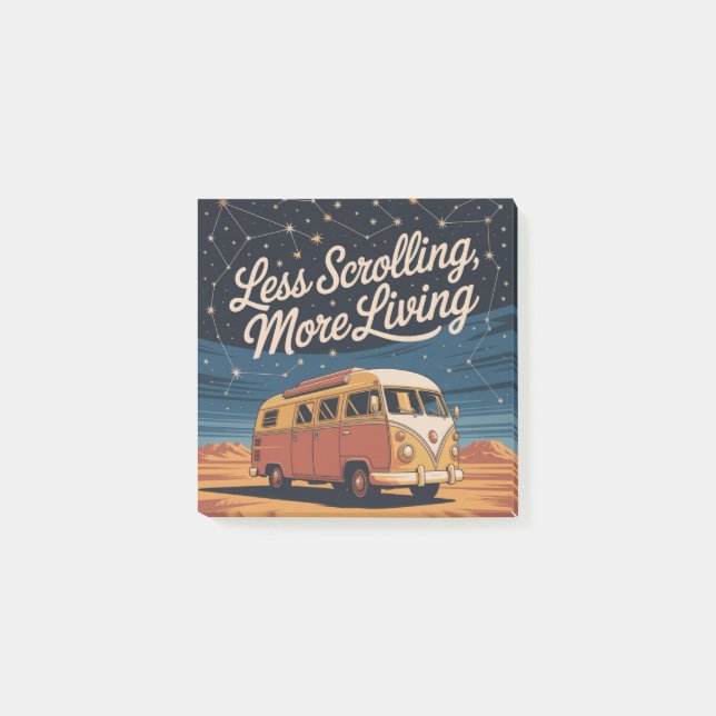 Less Scrolling, More Living Post-it Notes (Front)