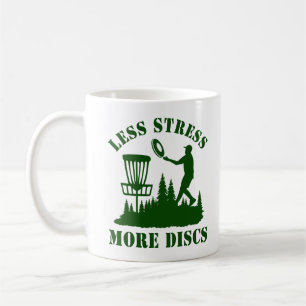 Less Stress More Discs Vintage Disc Golf Coffee Mug