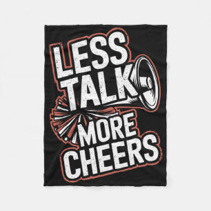 Less Talk More Cheers Cheerleading Funny Cheerlead Fleece Blanket