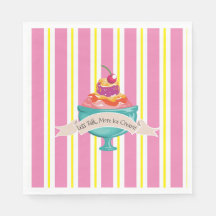 Less Talk, More Ice Cream Paper Napkin