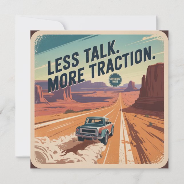 Less Talk. More Traction Card (Front)