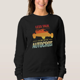 Less Talk Retro Oval Racing Car Racing Engineer Au Sweatshirt