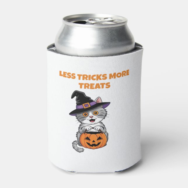 Less Tricks More Treats Halloween Gifts Classic T- Can Cooler (Can Front)