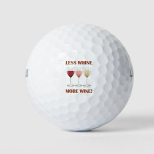 LESS WHINE, MORE WINE! GOLF BALLS