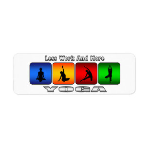 Less Work And More Yoga Return Address Label