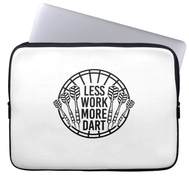 Less Work More Dart Laptop Sleeve (Front)