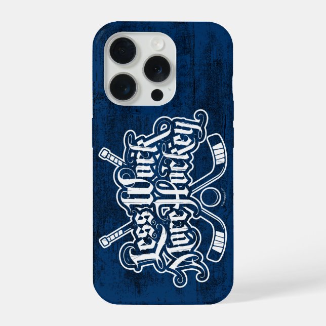 Less Work More Hockey iPhone Case (Back)