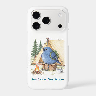 "Less Working, More Camping" Funny Bluebird