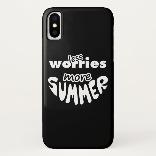 Less Worries More Summer Case-Mate iPhone Case (Back)