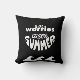 Less Worries More Summer with waves Cushion