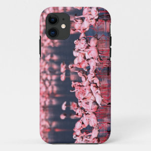 Lesser Flamingos (Phoeniconaias minor), Africa, iPhone 11 Case