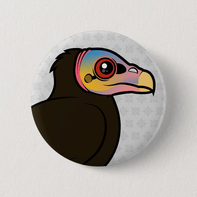 Lesser Yellow-headed Vulture 6 Cm Round Badge (Front)