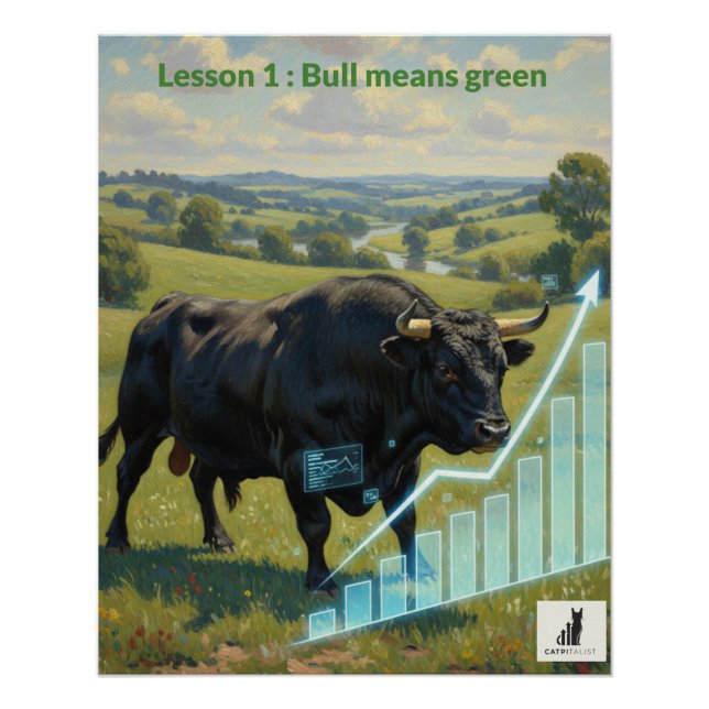 Lesson 1: Bull means green Poster (Front)