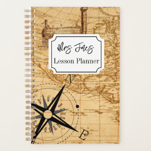 LESSON PLANNER WITH NAME travel theme