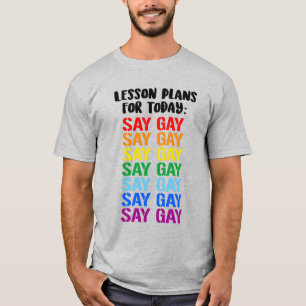 Lesson plans for today: Say Gay T-Shirt