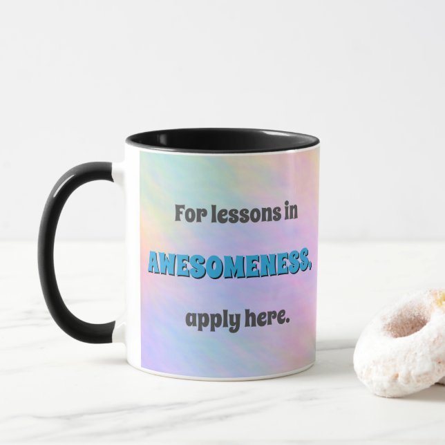 Lessons in Awesomeness Mug (With Donut)