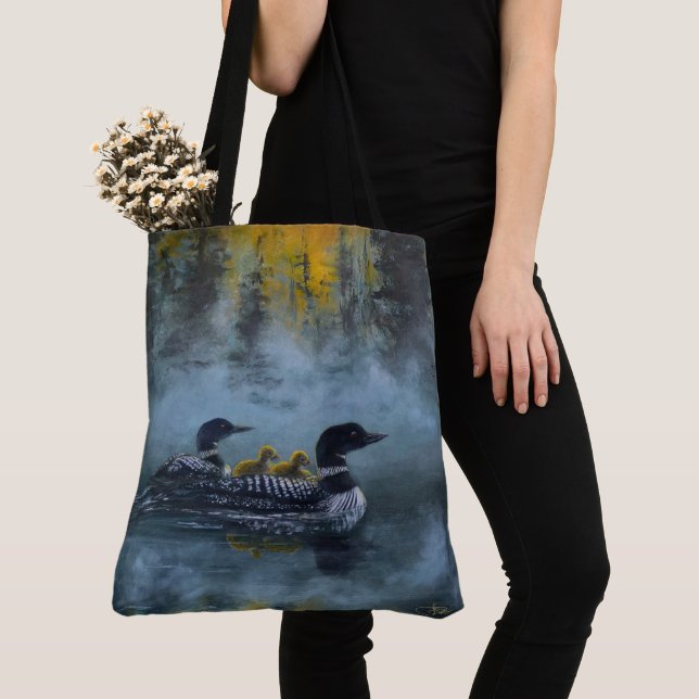 "Lessons in Floating" Tote Bag (Close Up)
