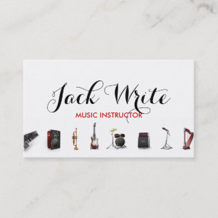 Lessons Instrument Music Instructor Business Business Card