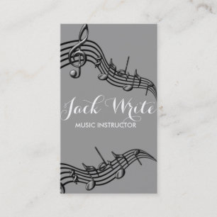 Lessons Instrument Music Instructor Business Card