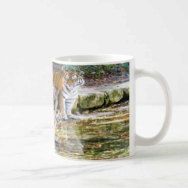 Lessons Of Life Mother Tiger And Cubs Coffee Mug (Right)