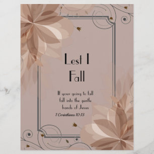 Lest I Fall Poem Personalised Paper