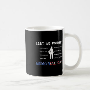 Lest We Forget Memorial Day Us Soldier Veterans  Coffee Mug