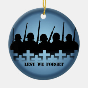 Lest We Forget Ornament Personalised Memorial Gift