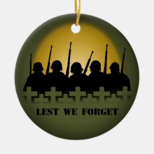Lest We Forget Ornament Personalised Memorial Gift