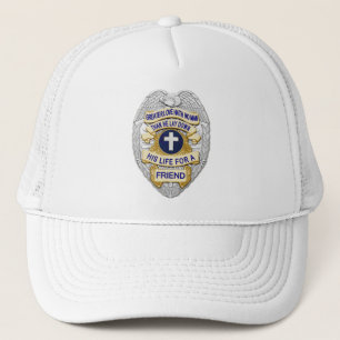 Lest We Forget - The Thin Blue Line Badge Trucker Hat