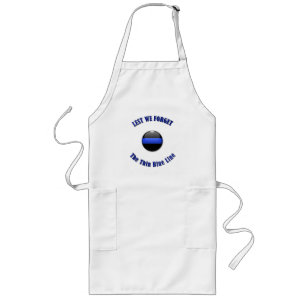 Lest We Forget the Thin Blue Line - Button Long Apron