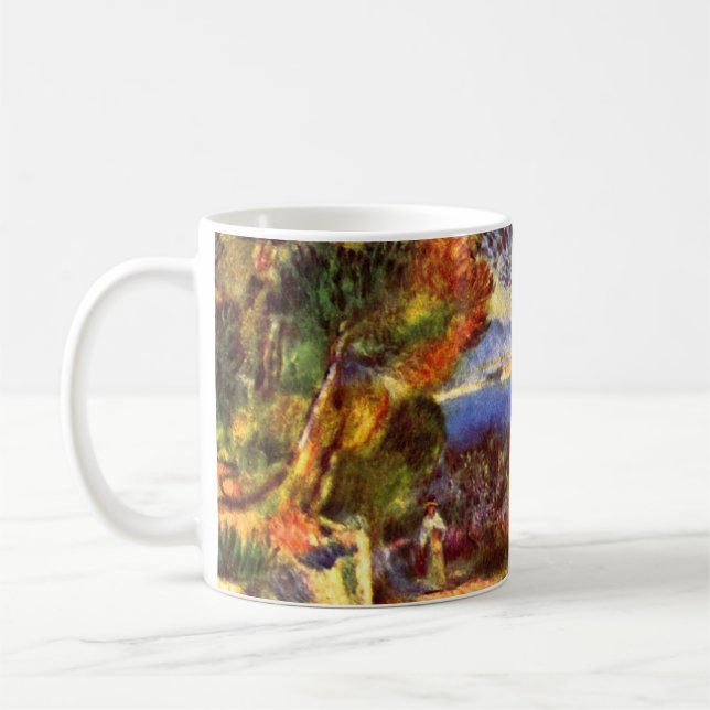 L'Estaque by Pierre Renoir, Vintage Impressionism Coffee Mug (Left)