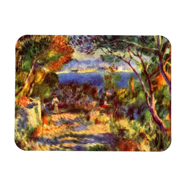 L'Estaque by Pierre Renoir, Vintage Impressionism Magnet (Horizontal)