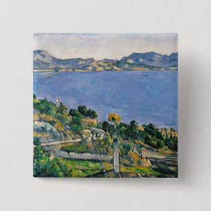 L'Estaque, View of the Bay of Marseilles 15 Cm Square Badge