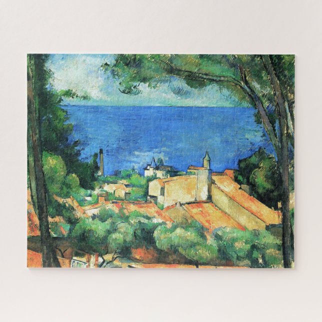 L'Estaque with Red Roofs by Paul Cezanne Jigsaw Puzzle (Horizontal)
