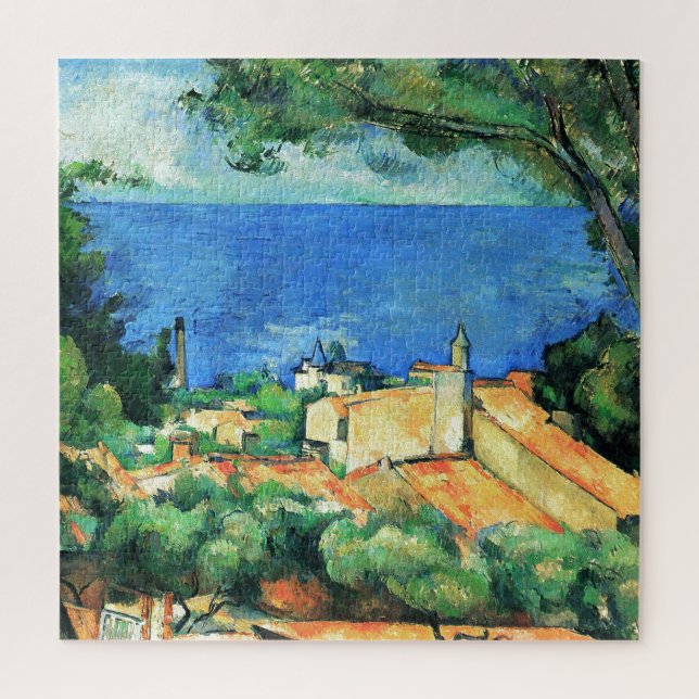 L'Estaque with Red Roofs by Paul Cezanne Jigsaw Puzzle (Vertical)