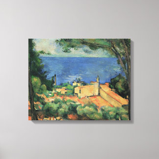 L'Estaque With Red Roofs - Paul Cezanne - c1883 Canvas Print