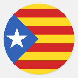 "L'Estelada Blava" Catalan Independence Flag Classic Round Sticker