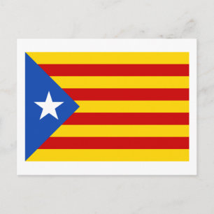 "L'Estelada Blava" Catalan Independence Flag Postcard