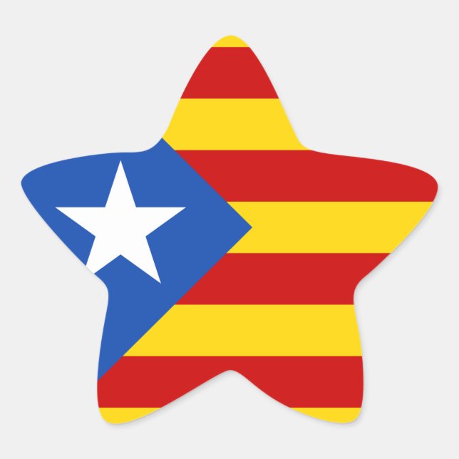 "L'Estelada Blava" Catalan Independence Flag Star Sticker (Front)