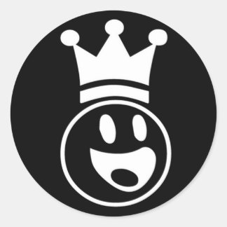 Lester - black round classic round sticker