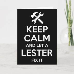 Lester Funny Surname Birthday Family Tree Reunion Card