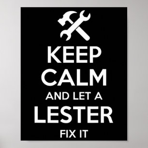 Lester Funny Surname Birthday Family Tree Reunion Poster