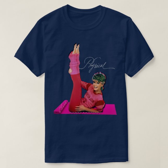 Let39s Get Physical Olivia NewtonJohn 1980s Design T-Shirt (Design Front)
